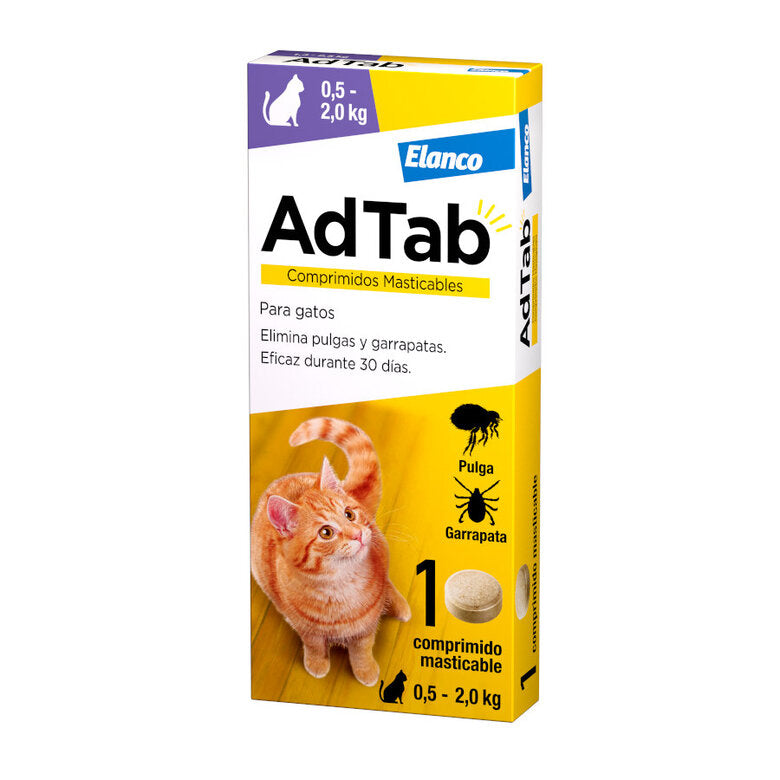 AdTab Comprimidos Masticables Antiparasitarios para gatos 0,5 a 2kg