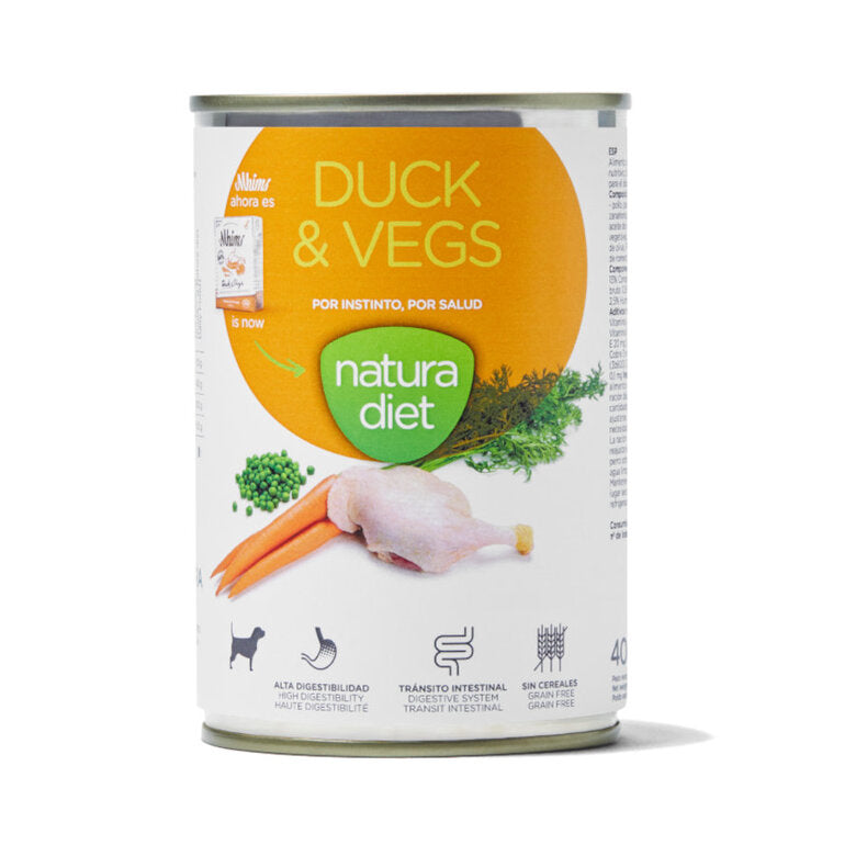 400 g Natura Diet Pato y Verduras latas para perros