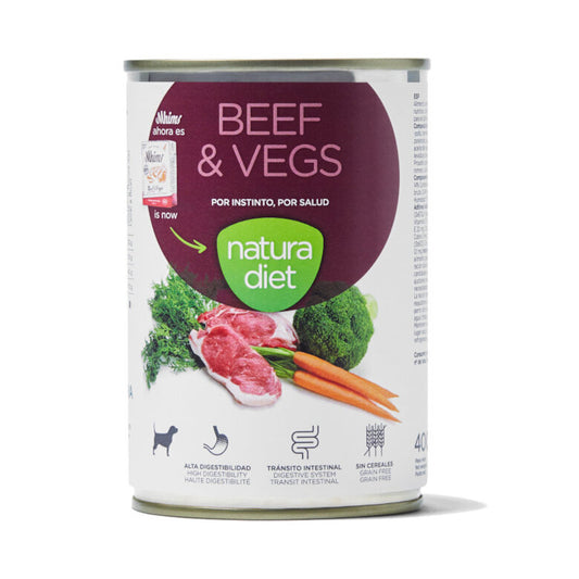 400 g Natura Diet Ternera y Verduras latas para perros