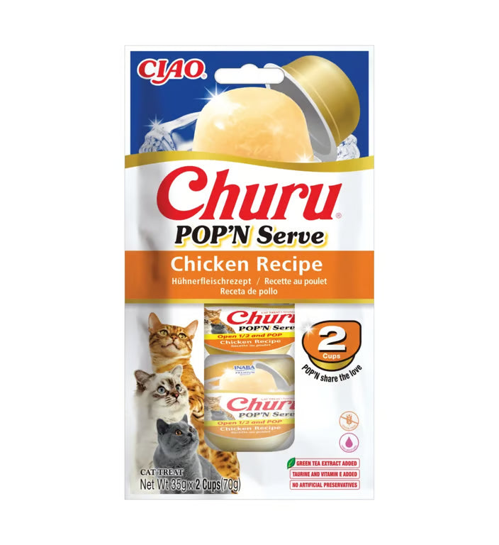 Cat Pop'n Serve de Pollo 2uds 70g