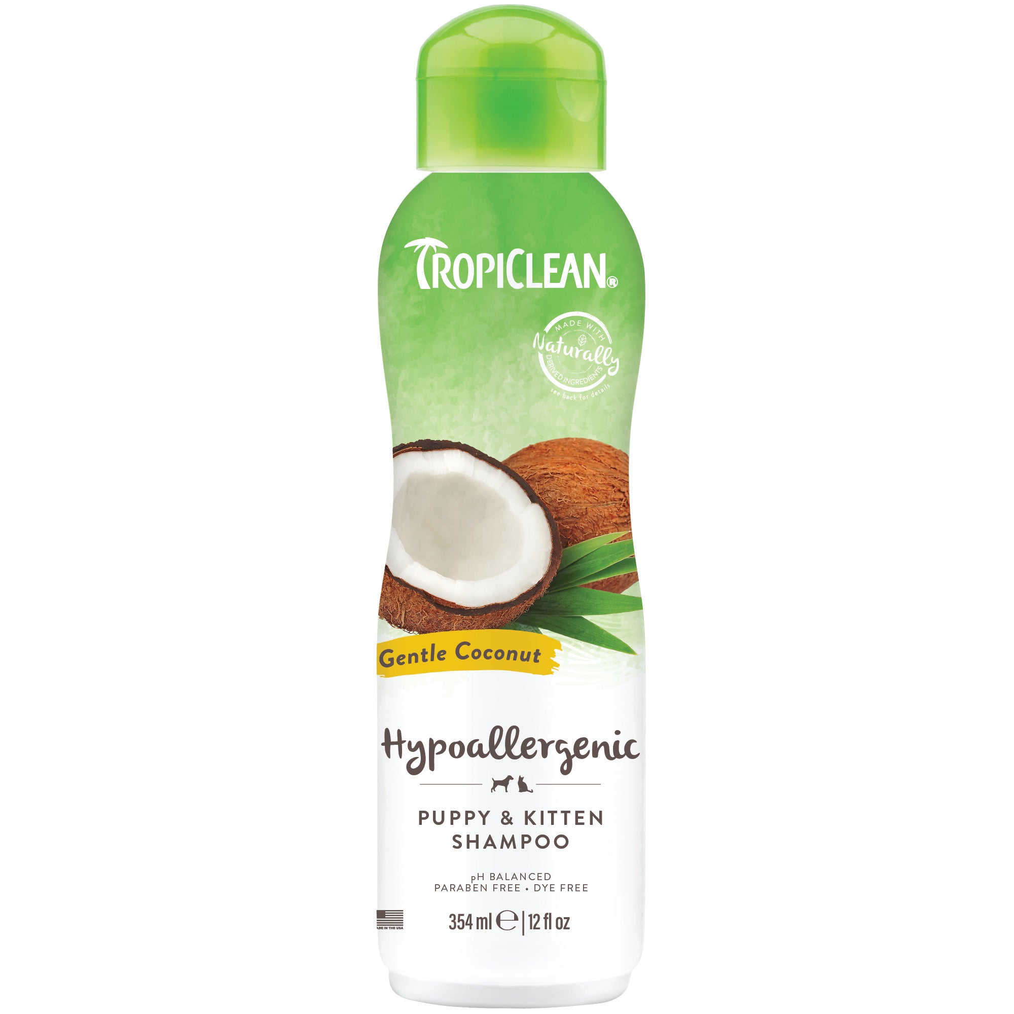 Tropiclean Champú Hipoalergénico Suave De Coco Para Cachorros Y Gatitos 355 Ml