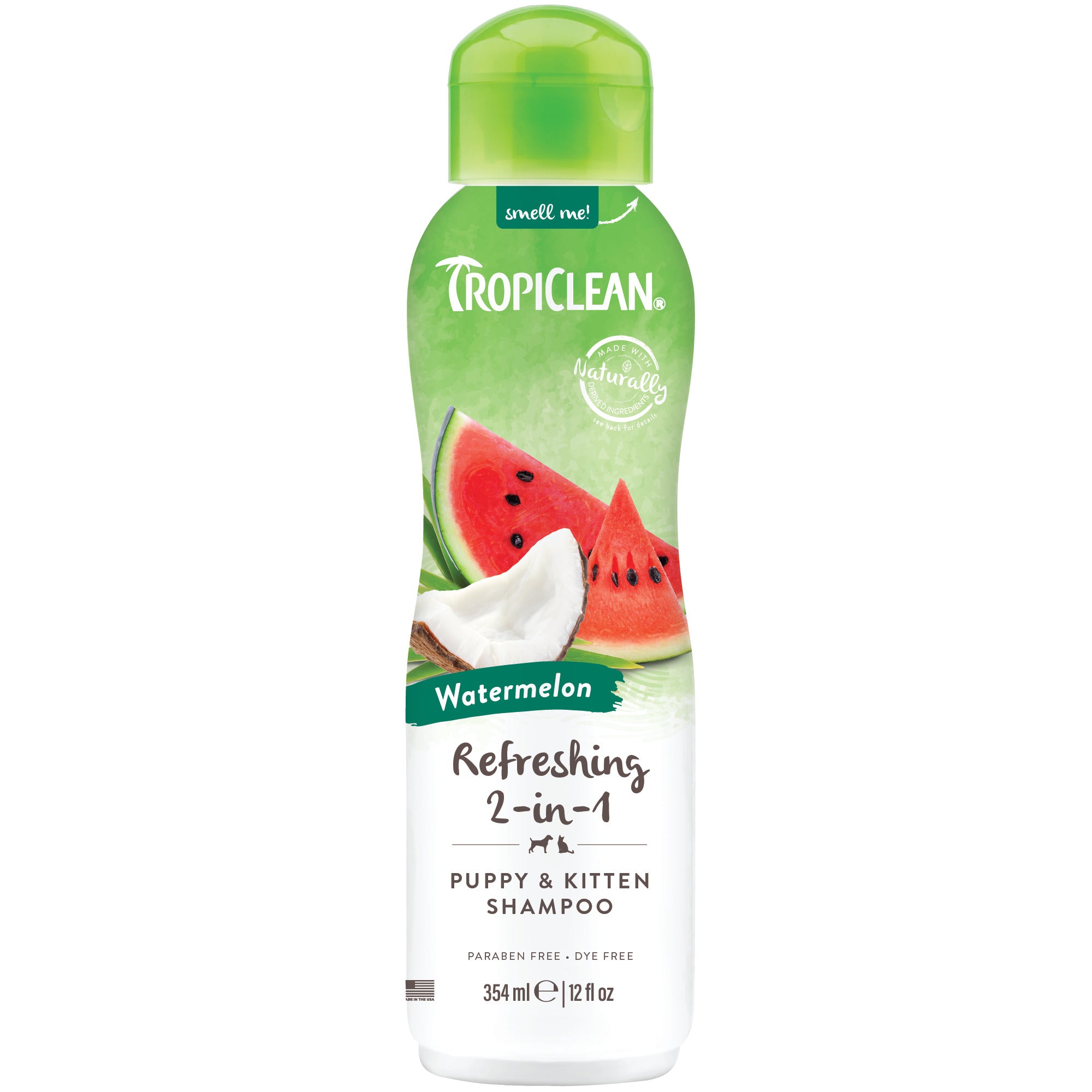Tropiclean Watermelon Luxury Champú Y Acondicionador 2 En 1 Para Mascotas 355 Ml